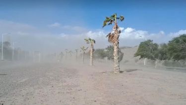 EL viento zonda tendrá una pausa este fin de semana en Mendoza. Foto: Captura video MinutoYA