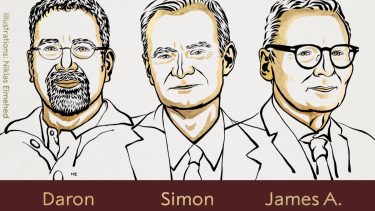 Los ganadores del Nobel de Economía (Ilustración de Niklas Elmehed).