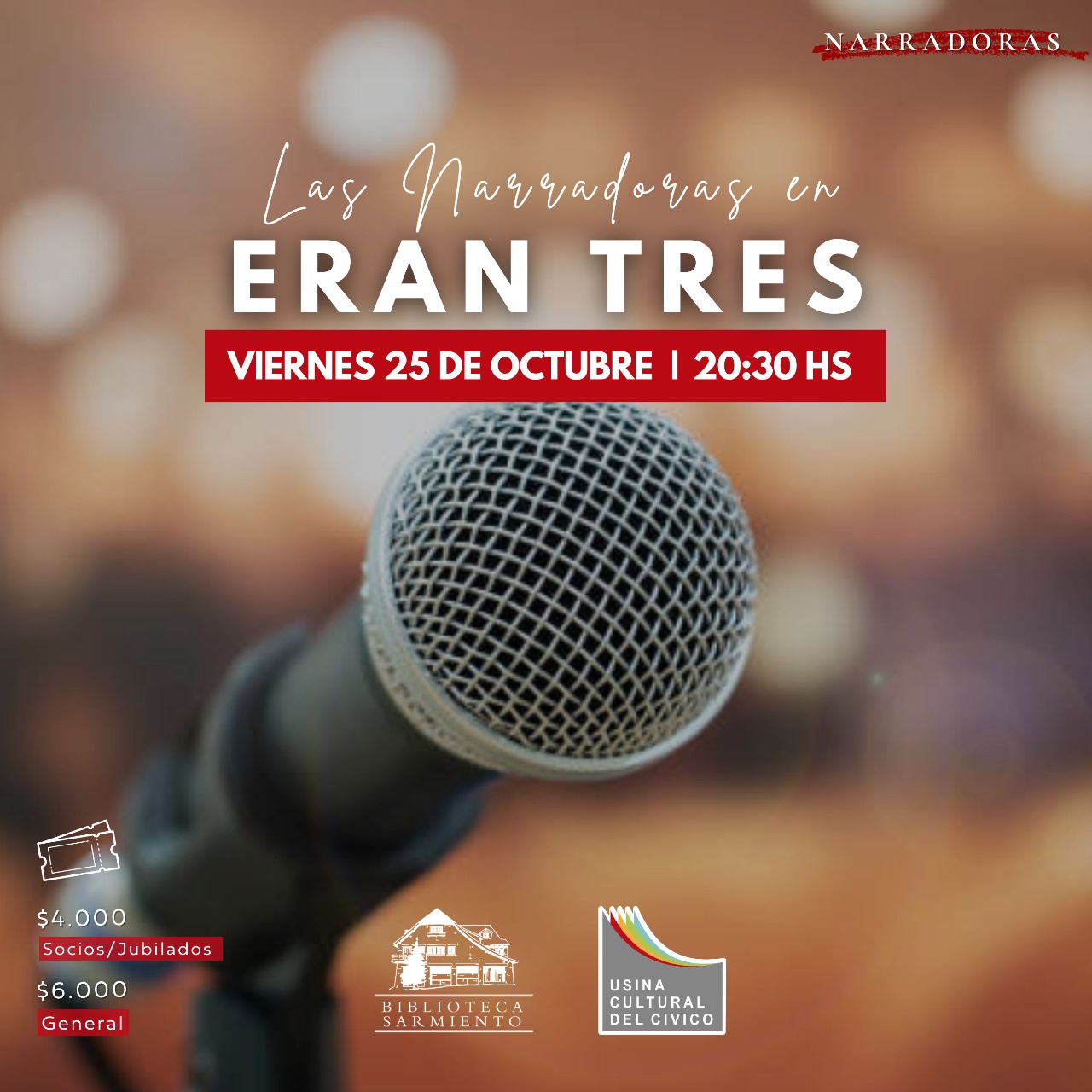 «Eran Tres» un nuevo espectáculo de Las Narradoras de la Biblioteca Sarmiento