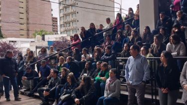 Medidas de fuerza de ATE en el ISSN. Foto: Gentileza