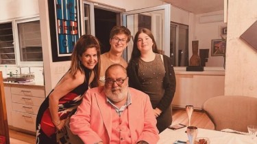 Jorge Lanata, Elba Marcocecchio, Valentino y Allegra.