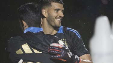 La Selección Argentina entrenó este lunes a pesar del huracán Milton. Foto: @Argentina.