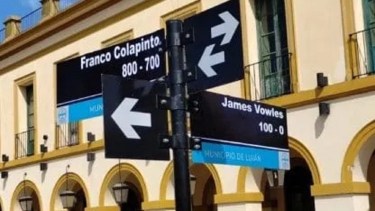 Una calle recibió el nombre de Franco Colapinto en Luján. Foto: Gentileza.