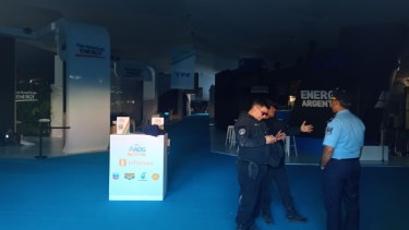 Humo en la exposición AOG 2024 en Neuquén. Foto: gentileza. 