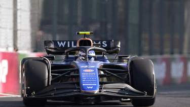 Williams' Argentine driver Franco Colapinto races during the second practice session of the Formula One Mexico City Grand Prix at the Hermanos Rodriguez racetrack, in Mexico City on October 25, 2024. (Photo by Alfredo ESTRELLA / AFP)