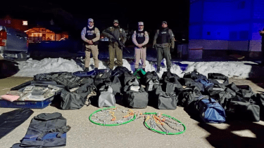 Este lunes quemarán en Neuquén los 800 kilos de droga secuestrada en Caviahue. Foto: Presidencia.