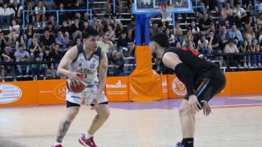 Cáceres fue uno de los goleadores de Deportivo Viedma. (Prensa Pergamino Básquet)