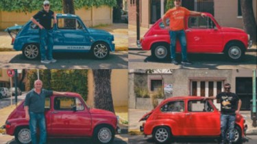 Seis fititos de distintos colores jugaron al Pac-Man por las calles de Buenos Aires.