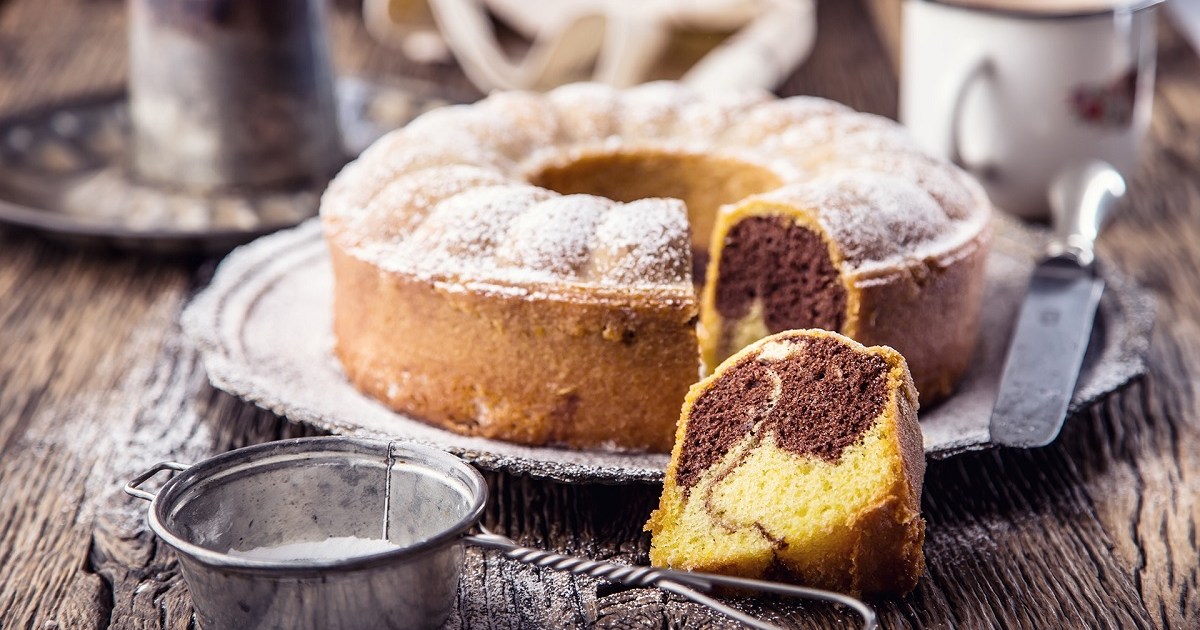Receta fácil de torta marmolada para preparar en 30 minutos
