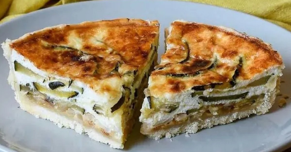 El clásico quiche de zucchinis con un toque de parmesano