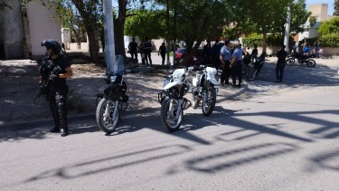 El operativo policial del martes en el norte de Roca. 