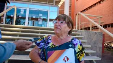 Sonia este jueves en los tribunales de Roca. 