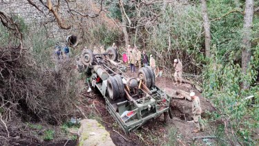 La tragedia ocurrió sobre la Ruta 62 camino hacia Lolog, en dirección a San Martín de los Andes. Foto: Nicolás Almagro. 