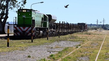 La empresa rionegrina realizó el transporte desde Bahía Blanca. Fotos: Marcelo Ochoa.