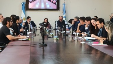 Valero, en la comisión A de la Legislatura. Su pliego pasó al recinto. (Gentileza)