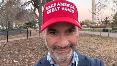Juan Martin viajó como observador para las elecciones en Estados Unidos. Foto gentileza