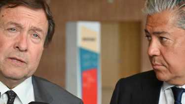 Alberto Weretilneck y Rolando Figueroa, gobernadores de Río Negro y Neuquén. Foto: Florencia Salto.