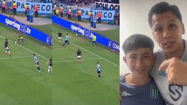 El alcanzapelotas que ayudó a Racing a ganarle a Corinthians vivió un emotivo momento con los jugadores.