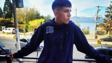 Tomás Octavo, de 17 años, en Bariloche antes de enfermarse.