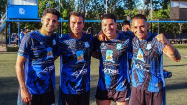 Inostroza, Muñoz, Esteves y Rueda, cuatro que ganaron mucho en Rincón. (Foto: Prensa Deportivo Rincón)
