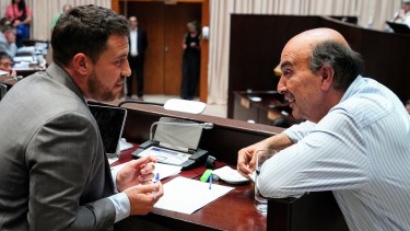 Francisco Lépore (Avanzar) y Marcelo Bermúdez (PRO).  Archivo/Cecilia Maletti.