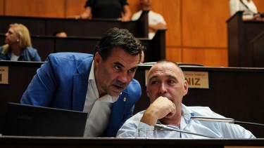 Darío Martínez y Darío Peralta, diputados de UP. Foto: Cecilia Maletti