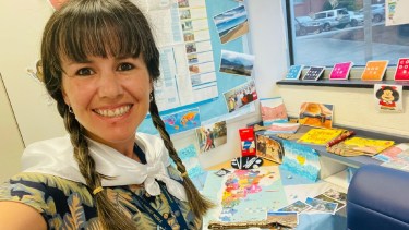 Cecilia Camarero de Cipolletti a Estados Unidos. Foto: Gentileza. 