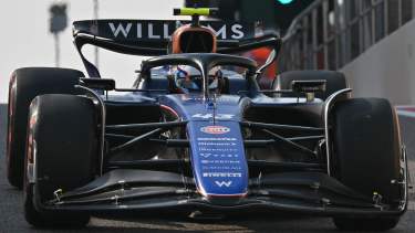 Williams' Argentinian driver Franco Colapinto drives during the first practice session ahead of the Abu Dhabi Formula One Grand Prix at the Yas Marina Circuit in Abud Dhabi on December 6, 2024. (Photo by Andrej ISAKOVIC / AFP)