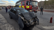Imagen de Por el GPS, turistas frenaron de golpe y causaron un duro choque sobre la Ruta 7 en Centenario