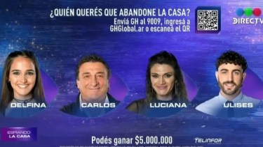 La placa de la primera gala de eliminación de Gran Hermano. 