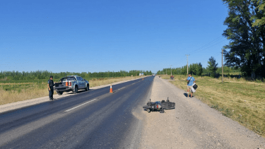 Siniestro vial en la Ruta 22 en Allen. Foto: Gentileza

