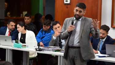 Comenzó el juicio por jurados en el que se definirá la responsabilidad penal de Eduardo Morello, acusado del homicidio de Beimar Llanos Condori. Foto Marcelo Ochoa.