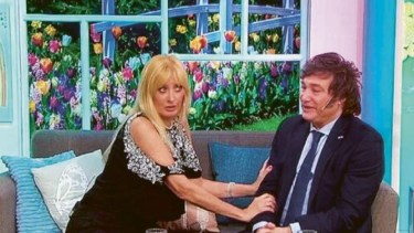 Amalia "Yuyito" González y Javier Milei.