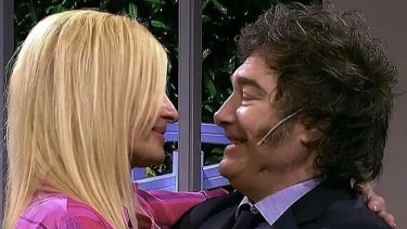 Yuyito González y Javier Milei.