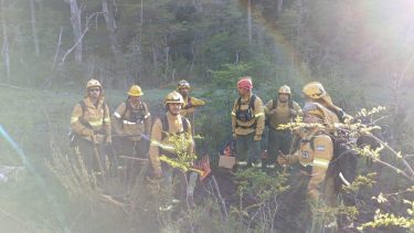 Incendio forestal al sur de Bariloche. Foto: gentileza.