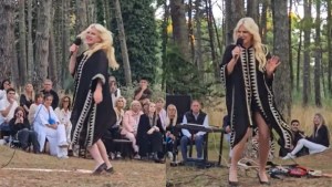 Esmeralda Mitre fue el alma de la fiesta y cantó en un exclusivo evento