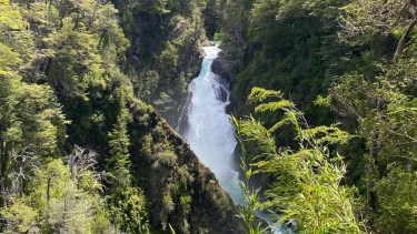 Quedó lista la senda a la cascada Chachín, un atractivo más para el verano en el parque Lanín