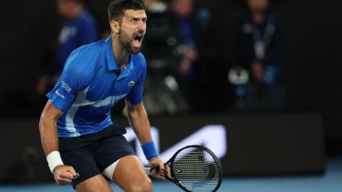 Djokovic fue de menos a más y metió un triunfazo. Se metió en semifinales y va con Zverev. (AP)