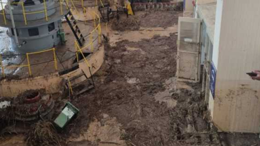 La crecida del río Atuel en Mendoza. Foto: gentileza. 