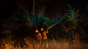 Incendio Forestal en El Bolsón. Foto: Marcelo Martinez / Patagonia.