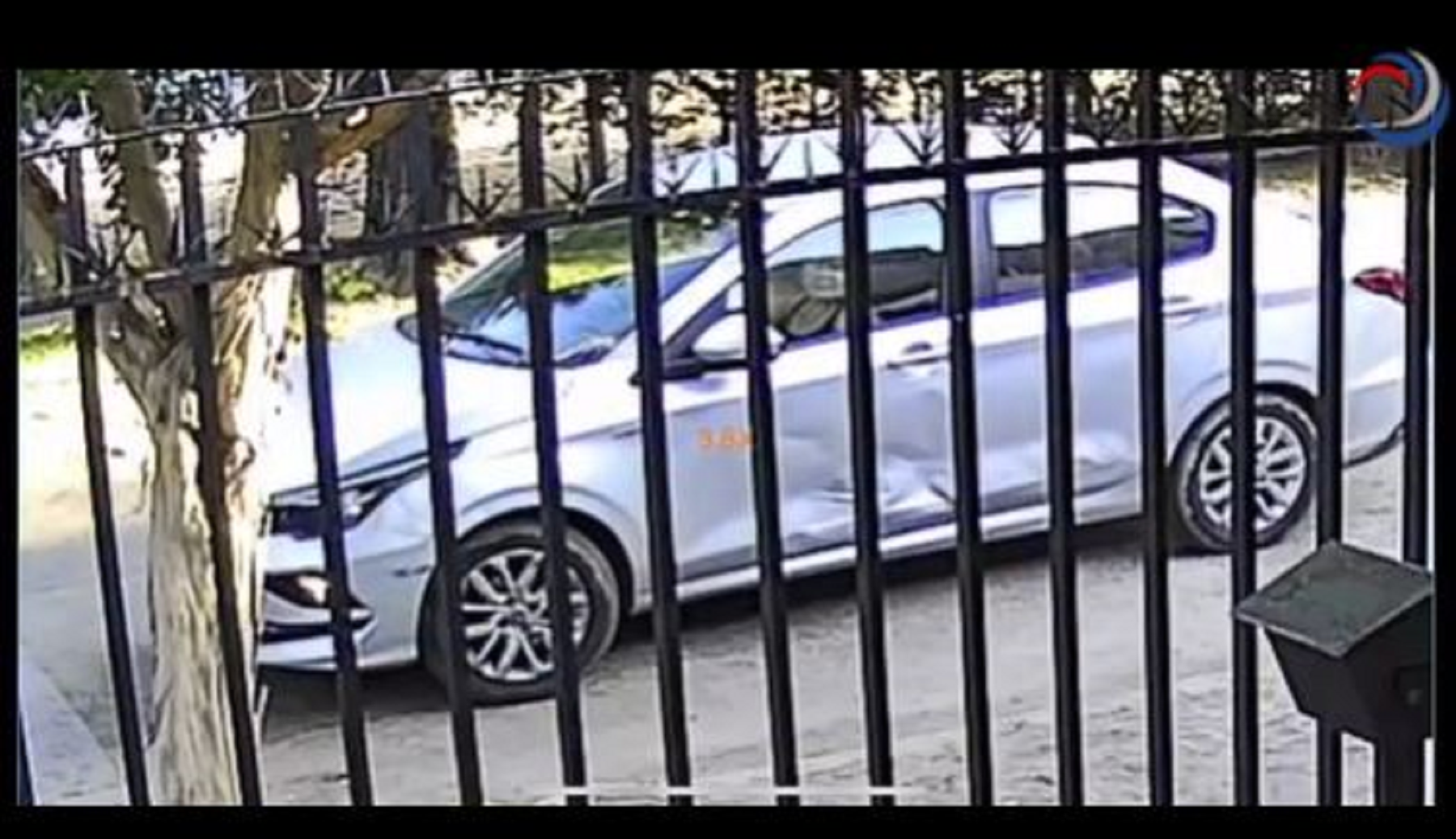 Morena Rial en el auto interceptado por la policía. 