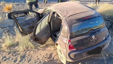 Volcó sobre la Ruta 43, cerca de Chos Malal.