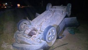 La maniobra que le salvó la vida a cuatro jóvenes que volvían de Las Grutas y terminó en un vuelco en la Ruta 250