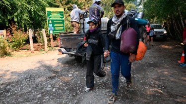 Incendio en El Bolsón. Foto: Alfredo Leiva