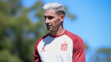 Lucas Alario ya se entrena con la indumentaria del conjunto platense. Foto Prensa Estudiantes de La Plata.
