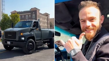 El uruguayo llegó al entrenamiento de su equipo en Arabia manejando un camión de lujo.