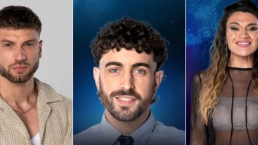 Santiago, Ulises y Luciana de Gran Hermano.