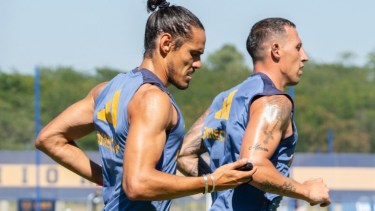 Edinson Cavani y Cristian Lema no estarían en el debut de Boca por Copa Argentina. Foto: Prensa Boca.