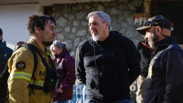 El secretario General de ATE Nación se reunió con los brigadistas. Foto: gentileza.