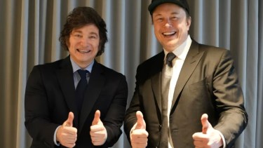 Javier Milei junto a Elon Musk. (Gentileza)